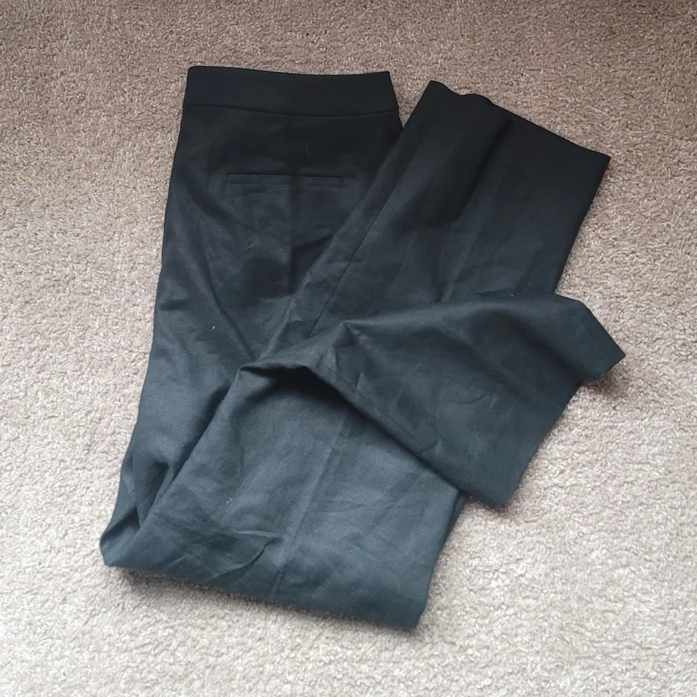 NWT!J.Crew $119 Kate Black Straight Leg Four Season Stretch Plus Sized Pants 14